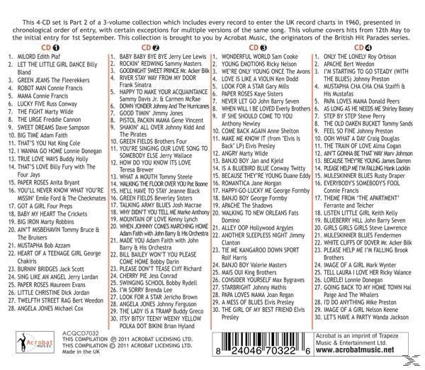 VARIOUS - The 1960 British Hit Parade Part Two: May-Sept.  - (CD)