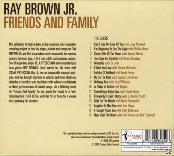 RAY JR. Brown - Friends & Family  - (CD)