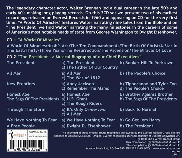 Walter Brennan - The President. A World Of Miracles  - (CD)