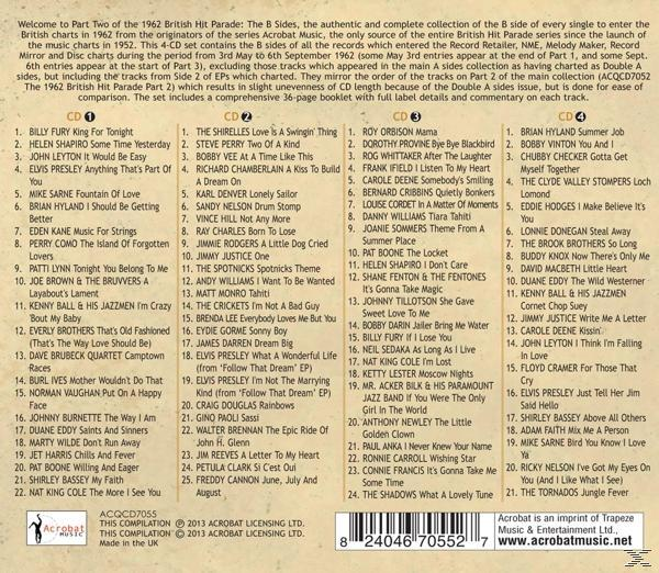 VARIOUS - The 1962 British Hit Parade:B Sides P.2: May-Sept.  - (CD)