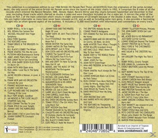 VARIOUS - The 1960 British Hit Parade:B Sides P.3: Sept-Dec  - (CD)