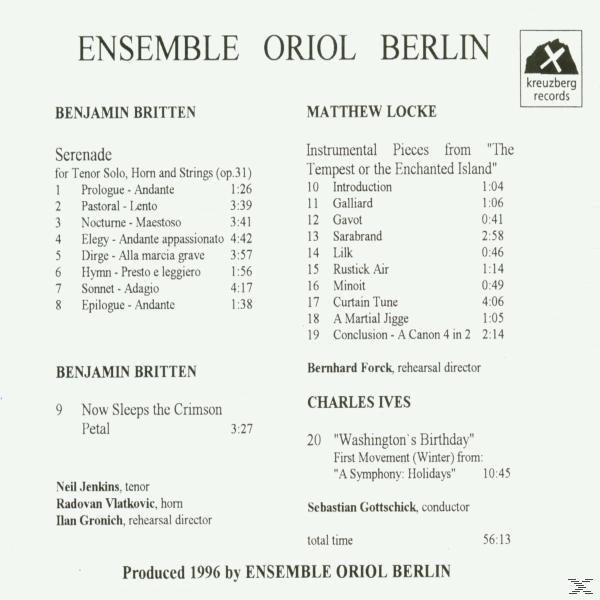 Jenkins - Ensemble Oriol Berlin  - (CD)