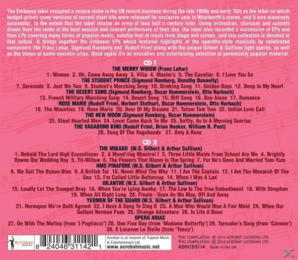 VARIOUS - The Embassy Label-Classic Musicals & Light Opera  - (CD)