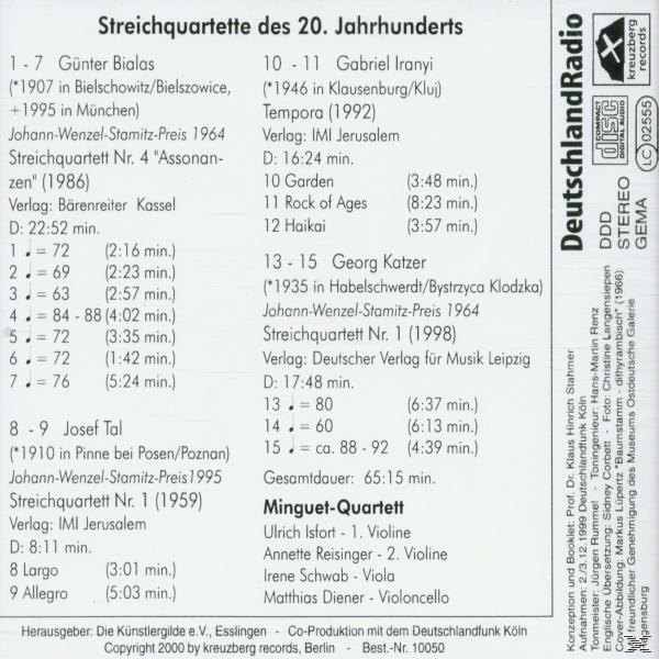 Minguet- Quartett - Streichquartette Des 20.Jahrhunderts  - (CD)