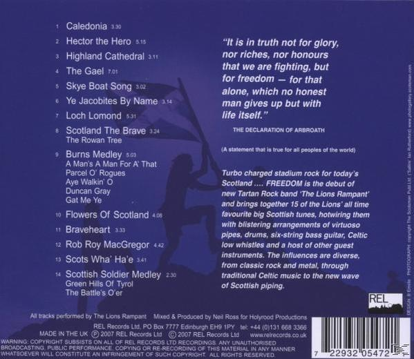 The Lions Rampant - Freedom  - (CD)