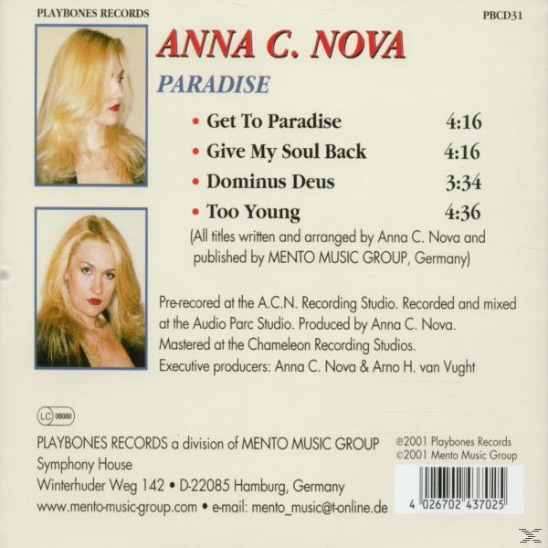 Anna C. Nova - Paradise  - (5 Zoll Single CD (2-Track))