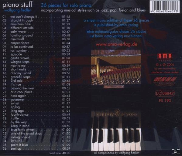 Wolfgang Fiedler - Piano Stuff  - (CD)