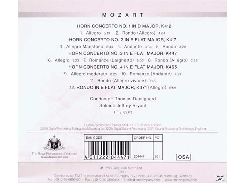 Thumbnail - Rpo, Royal Philharmonic Orchestra - Sämtliche Hornkonzerte 1-4 (Ga) (CD)