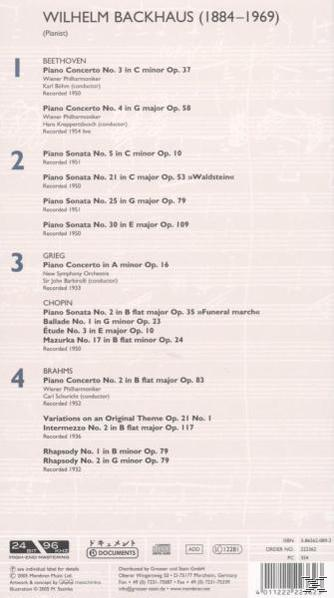 Böhm, Wilhelm Backhaus, Wp, Nso - Wilhelm Backhaus (Various)  - (CD)