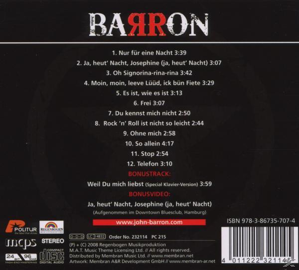 John Barron - Rock'n'roll Ist Nicht So Leicht  - (CD)
