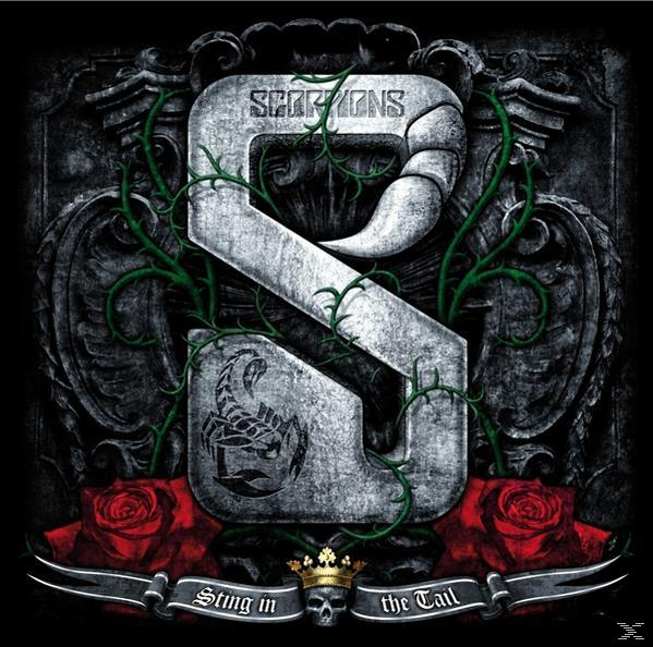 Scorpions-Albumcover. Ein silbernes 'S' mit Skorpion, umgeben von Rosen und einer Krone.