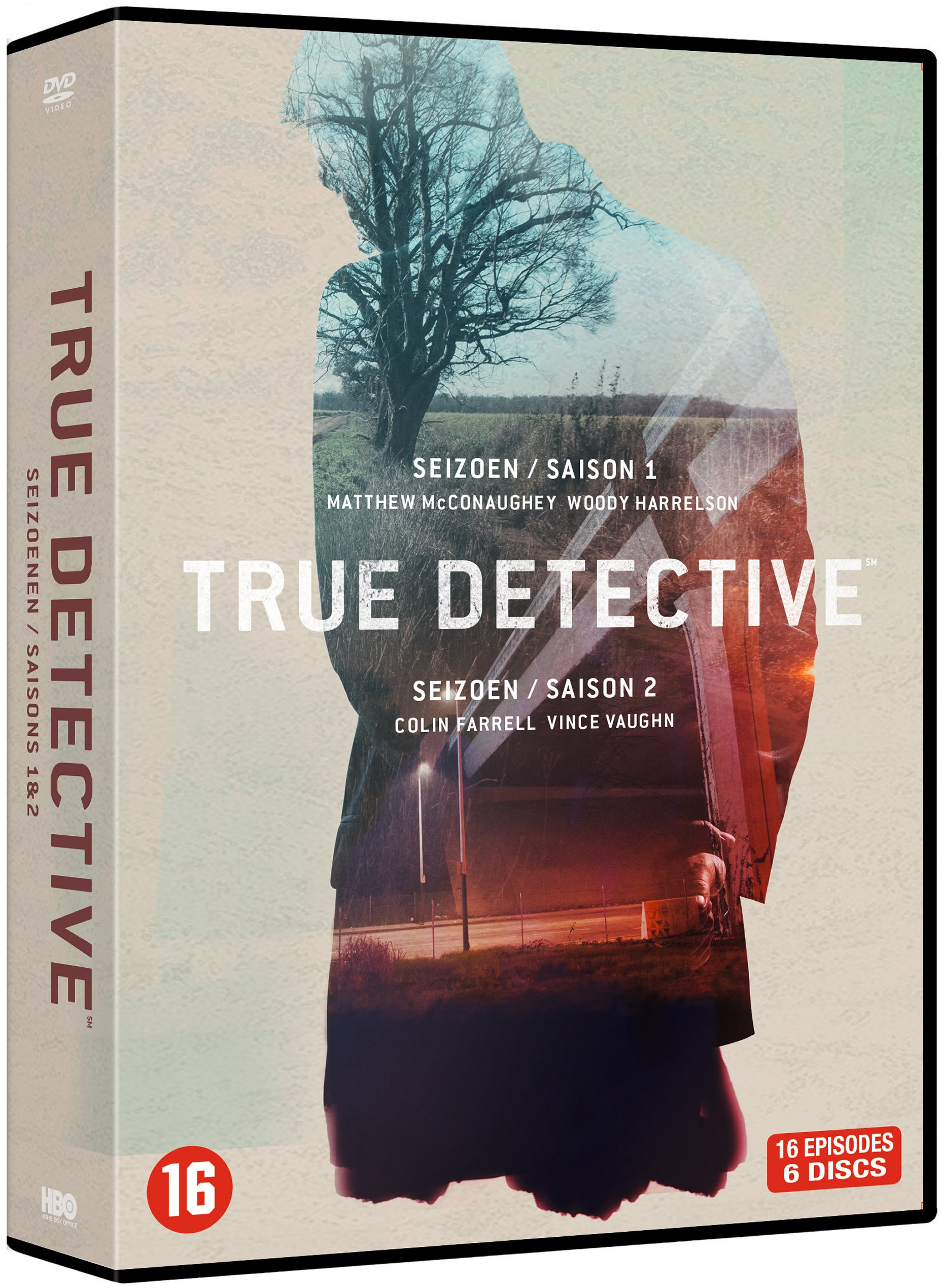 Coffret DVD de True Detective saisons 1 et 2. Avec Matthew McConaughey.
