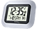 TECHNOLINE Rádióvezérlésű digitális falióra, holdfázis kijelzéssel, monochrom kijelzővel, ezüst (WS 8005)