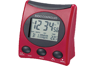 TECHNOLINE WT 221-TR Rádiójelvezérelt óra, hőmérővel, piros/fekete