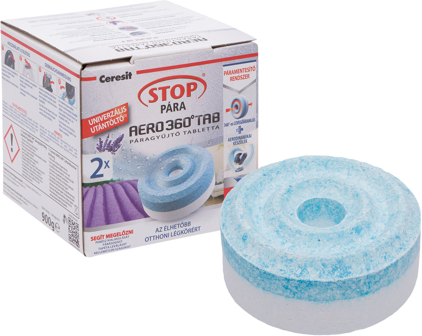 CERESIT H1660660 Aero Stop Pára páramentesítő utántöltő, levendula illattal, 2 db