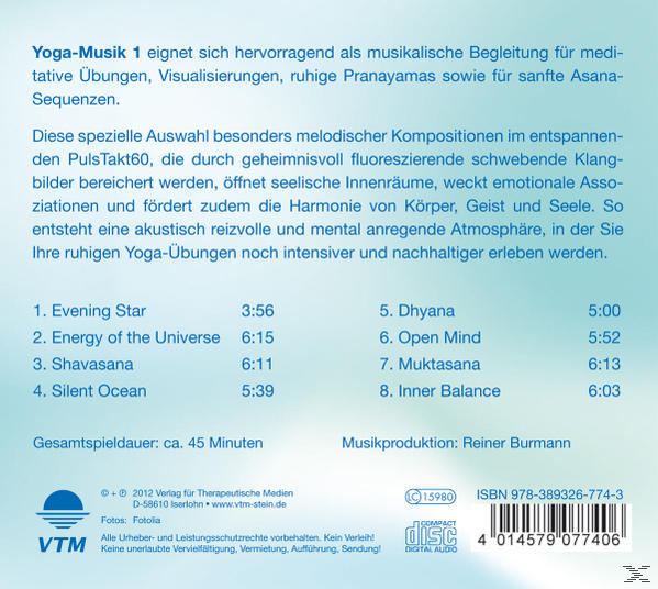 Dr. Arnd Stein - Yoga-Musik 1 (Meditativ Und Entspannend)  - (CD)