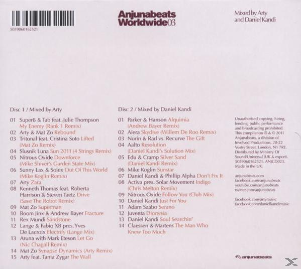 VARIOUS, Daniel Pres. Arty & Kandi - Anjunabeats Worldwide 03  - (CD)