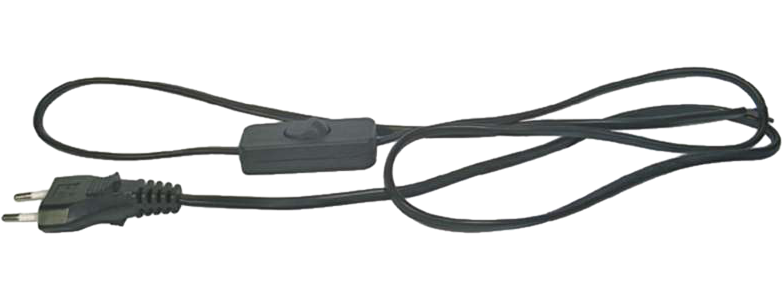 EMOS S09273 FLEXO 2X0,75 H03VVH2 fekete 3m szerelt kábel kapcsolóval