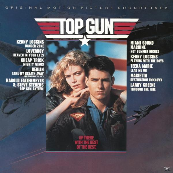 Album borító a 'TOP GUN' felirattal, egy pár és vadászrepülők fotóival.