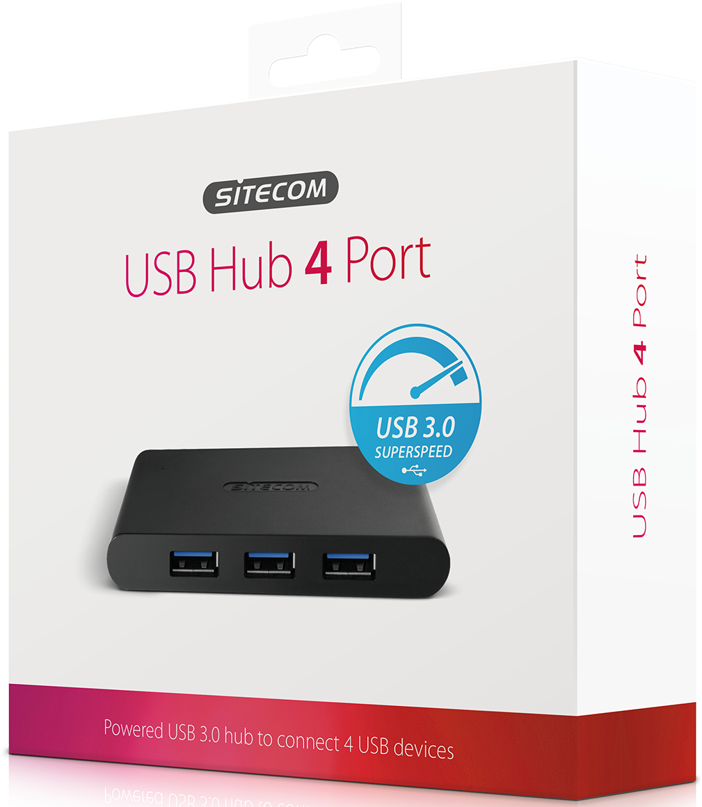 SITECOM USB 3.0 Hub 4 Port (CN-083)