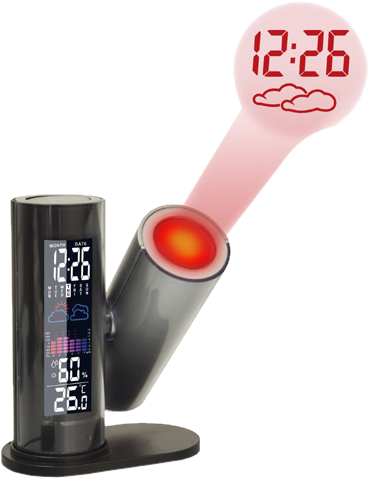 TECHNOLINE Projektoros óra, színes kijelzővel, fekete (W T514)