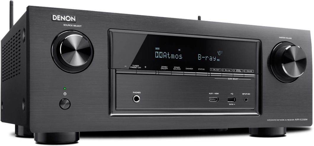 DENON AVR-X3200W AV-Receiver (7.2 Kanäle, 180 Watt pro Kanal, Schwarz)