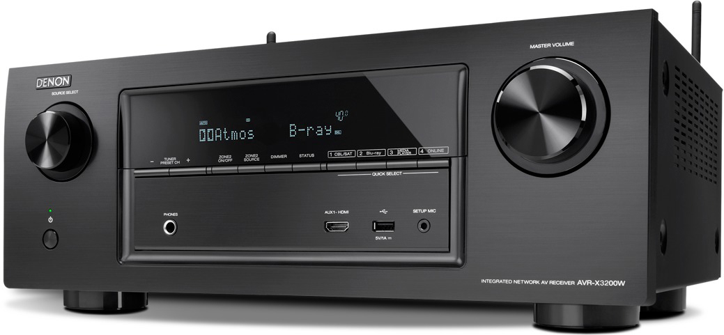 DENON AVR-X3200W AV-Receiver (7.2 Kanäle, 180 Watt pro Kanal, Schwarz)