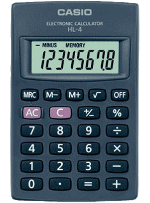 CASIO HL 4 zsebszámológép