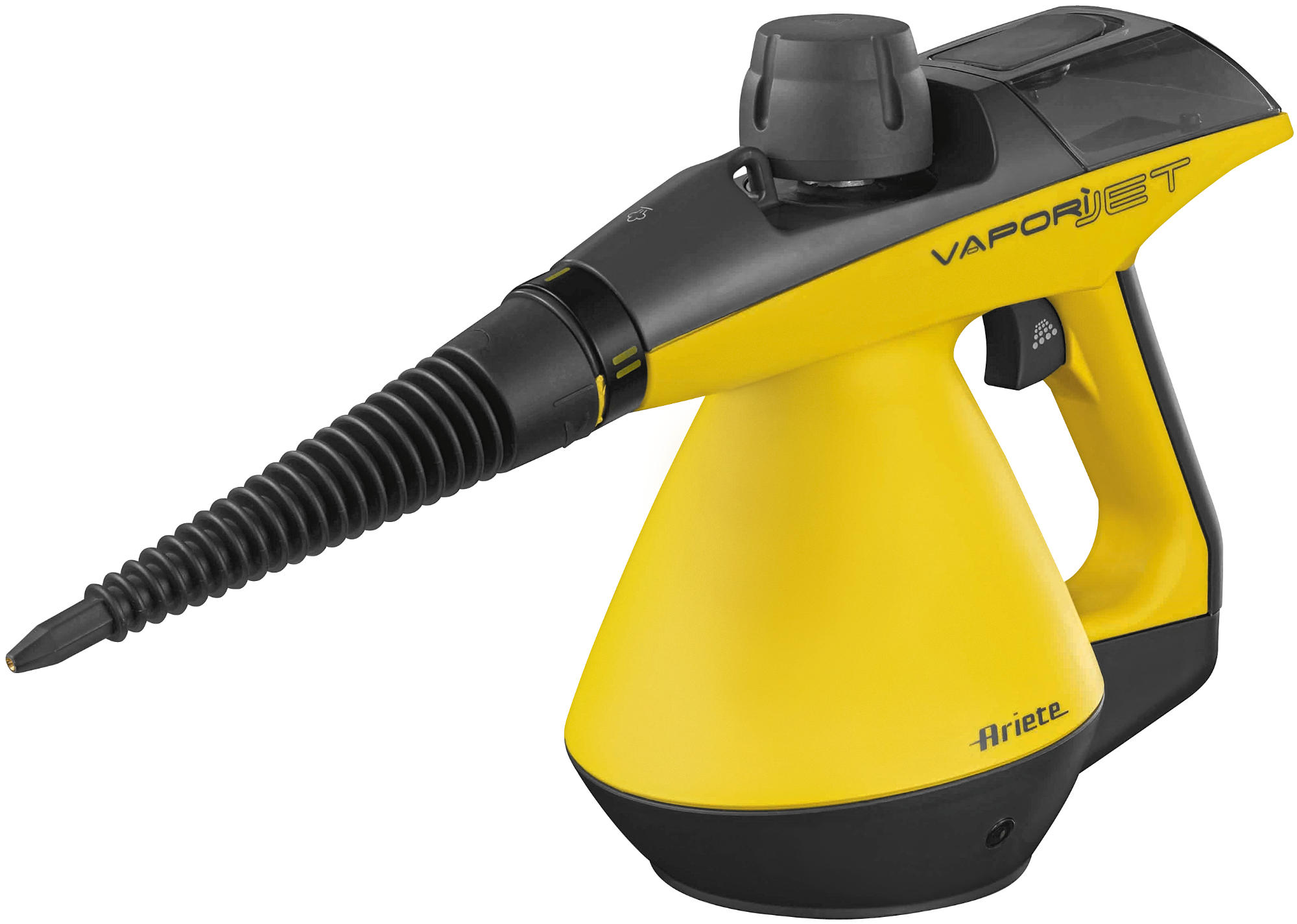 Limpiador de vapor - Ariete Vapori Jet 4139, 0.25L, 900W, Presión, Negro y amarillo