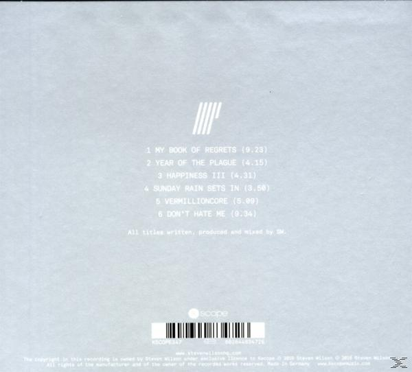 Albumcover mit Trackliste und Credits. Hellgrauer Hintergrund. Text in Weiß.