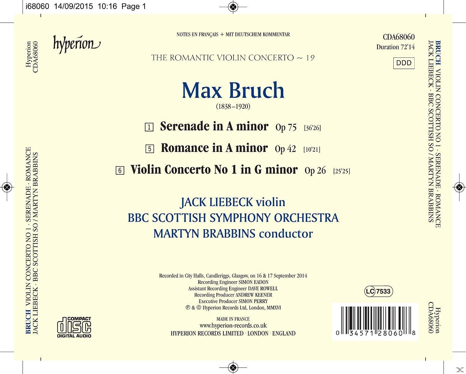 Jack Liebeck, Bbc Scottish Symphony Orchestra - Romantic Violin Concerto Vol.19  - (CD)