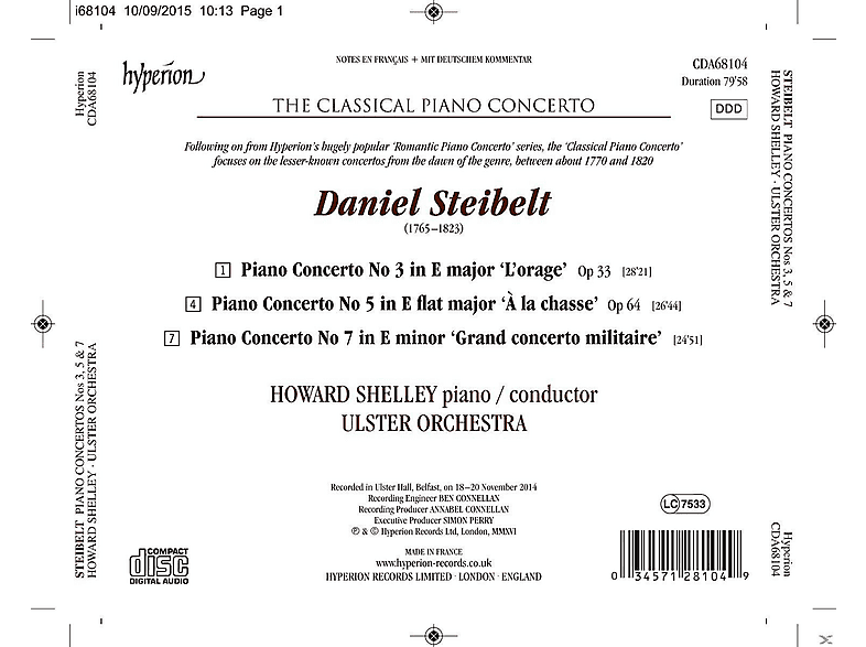Thumbnail - Ulster Orchestra, Shelley Howard - The Classical Piano Concerto Vol.2 (CD)