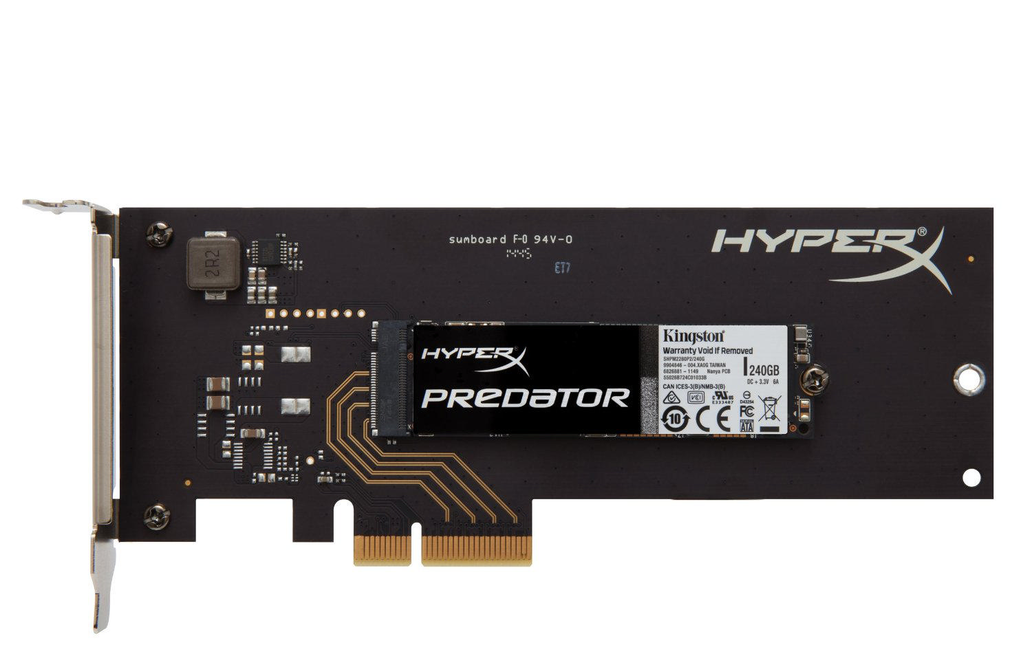 KINGSTON HyperX Predator 240GB X4 M.2 PCIe SSD SHPM2280P2H/240G (1400MB/s Okuma ve 600MB/s Yazma Hızı)