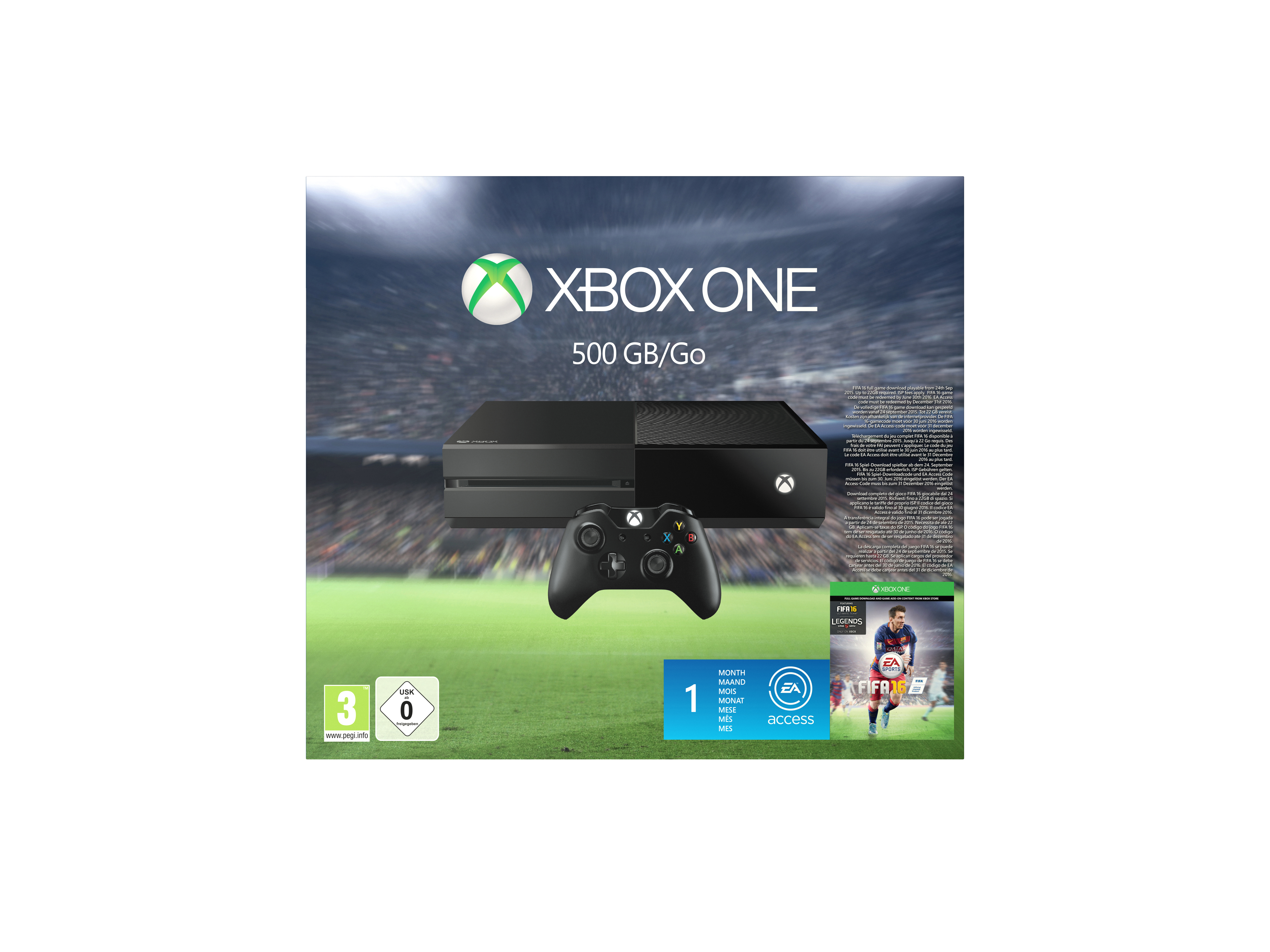 MICROSOFT Xbox One Konsole 500GB inkl. FIFA 16