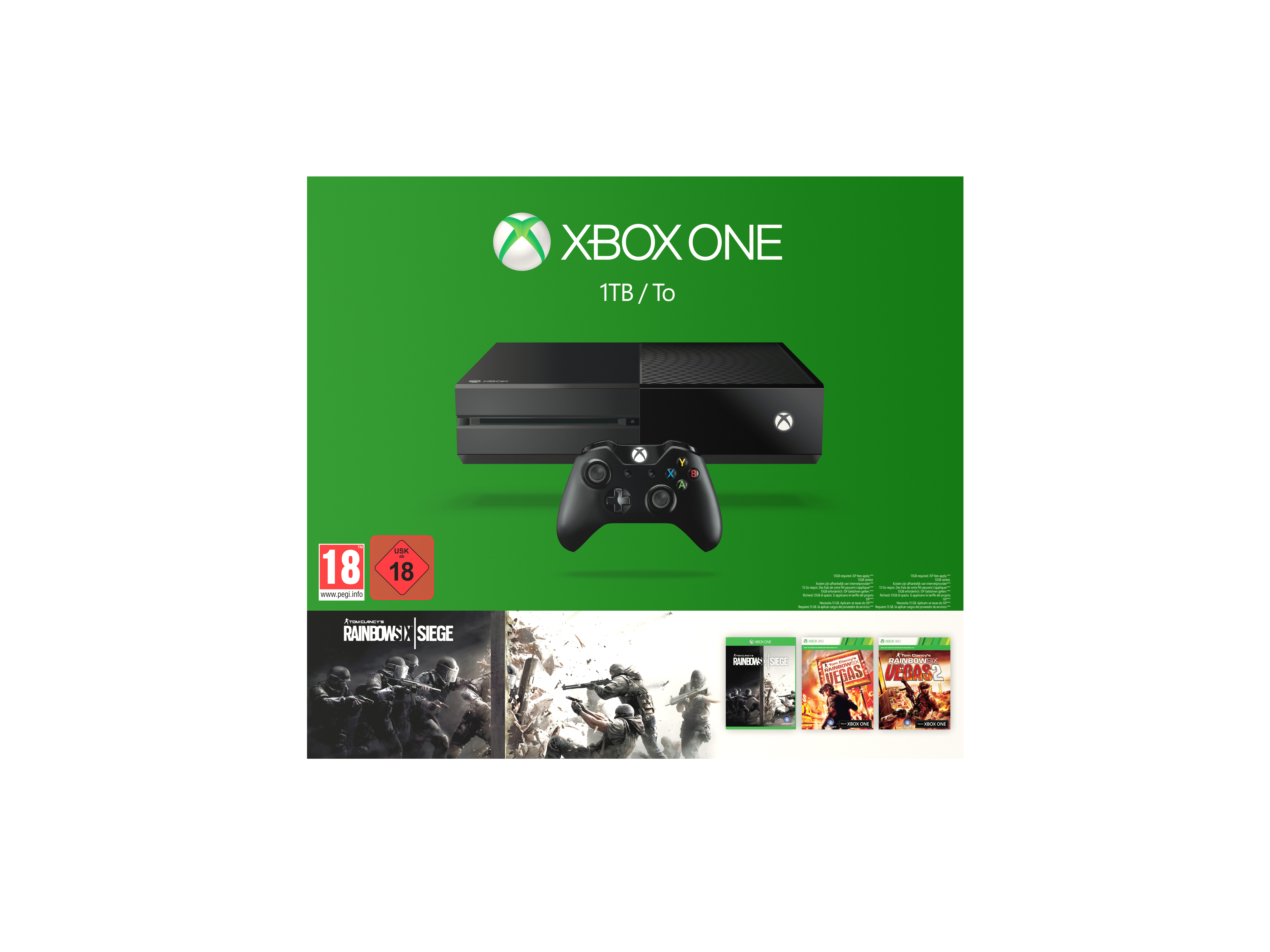 MICROSOFT Xbox One 1TB Rainbow Six Siege + Vegas 1 & 2 Bundle