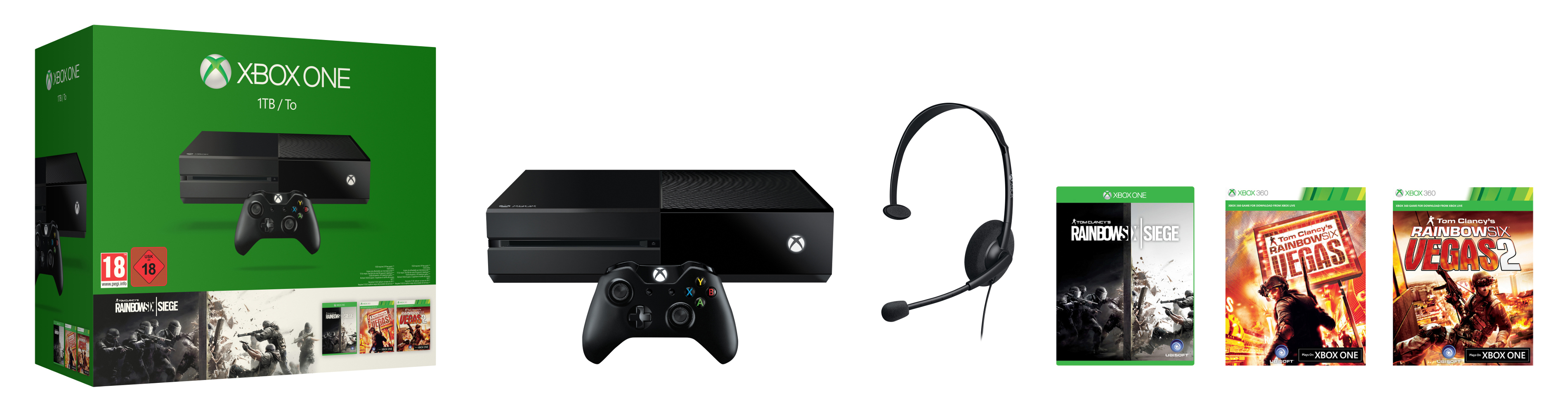 MICROSOFT Xbox One 1TB Rainbow Six Siege + Vegas 1 & 2 Bundle