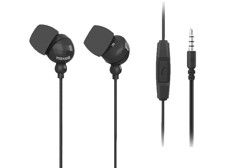 MAXELL 303759.00.CN PLUGZ + MIC mikrofonos fülhallgató, fekete