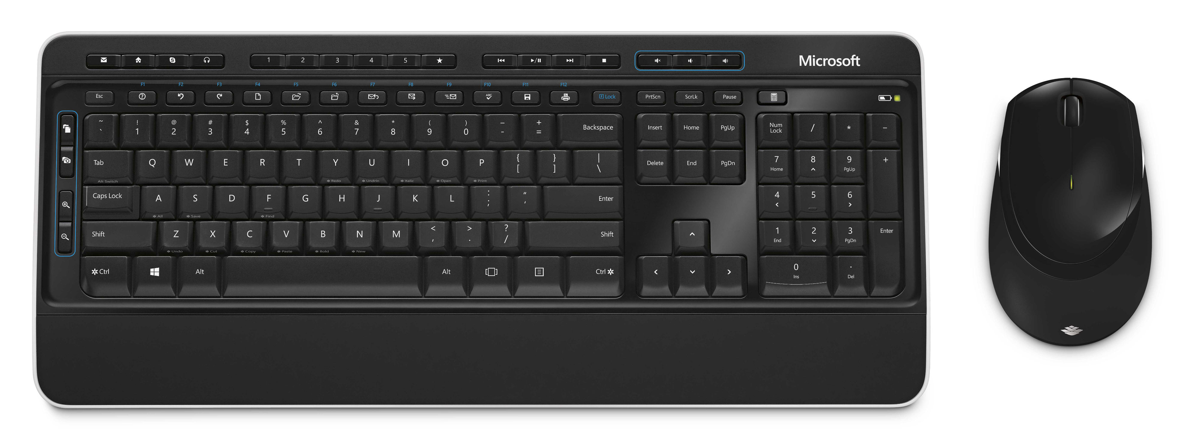 MICROSOFT Wireless Desktop 3050, Tastatur & Maus Set, kabellos, Schwarz