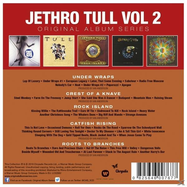 Albumcover für Jethro Tull Vol 2. mit mehreren Albumcovern und Text über die Songs.