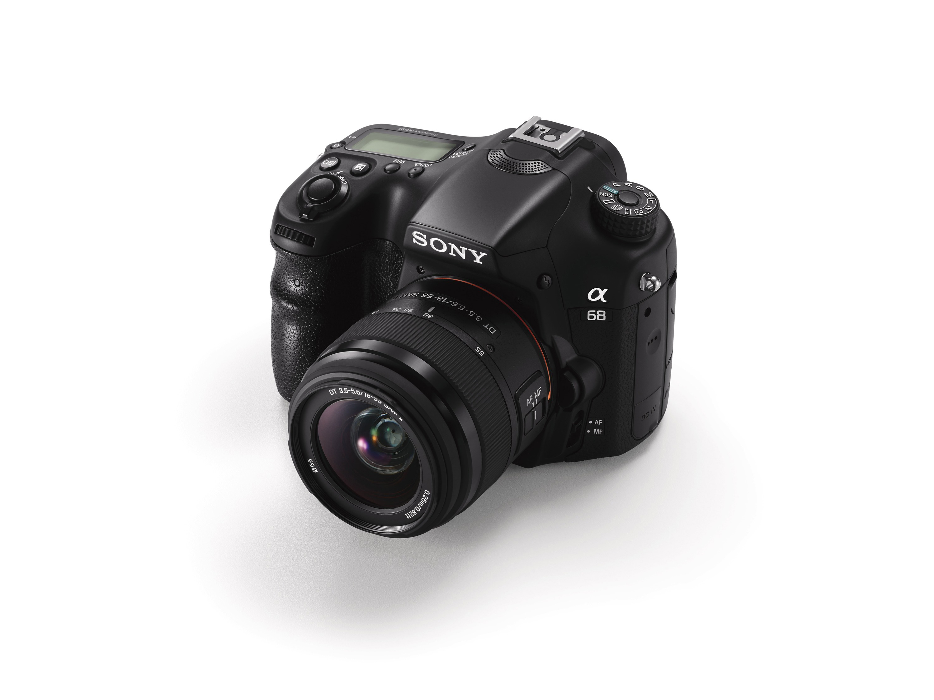 SONY Alpha 68 Kit (ILCA-68K) Spiegelreflexkamera, 24,2 Megapixel, Full-HD, 18-55 mm Objektiv (DT, SAM), Schwarz