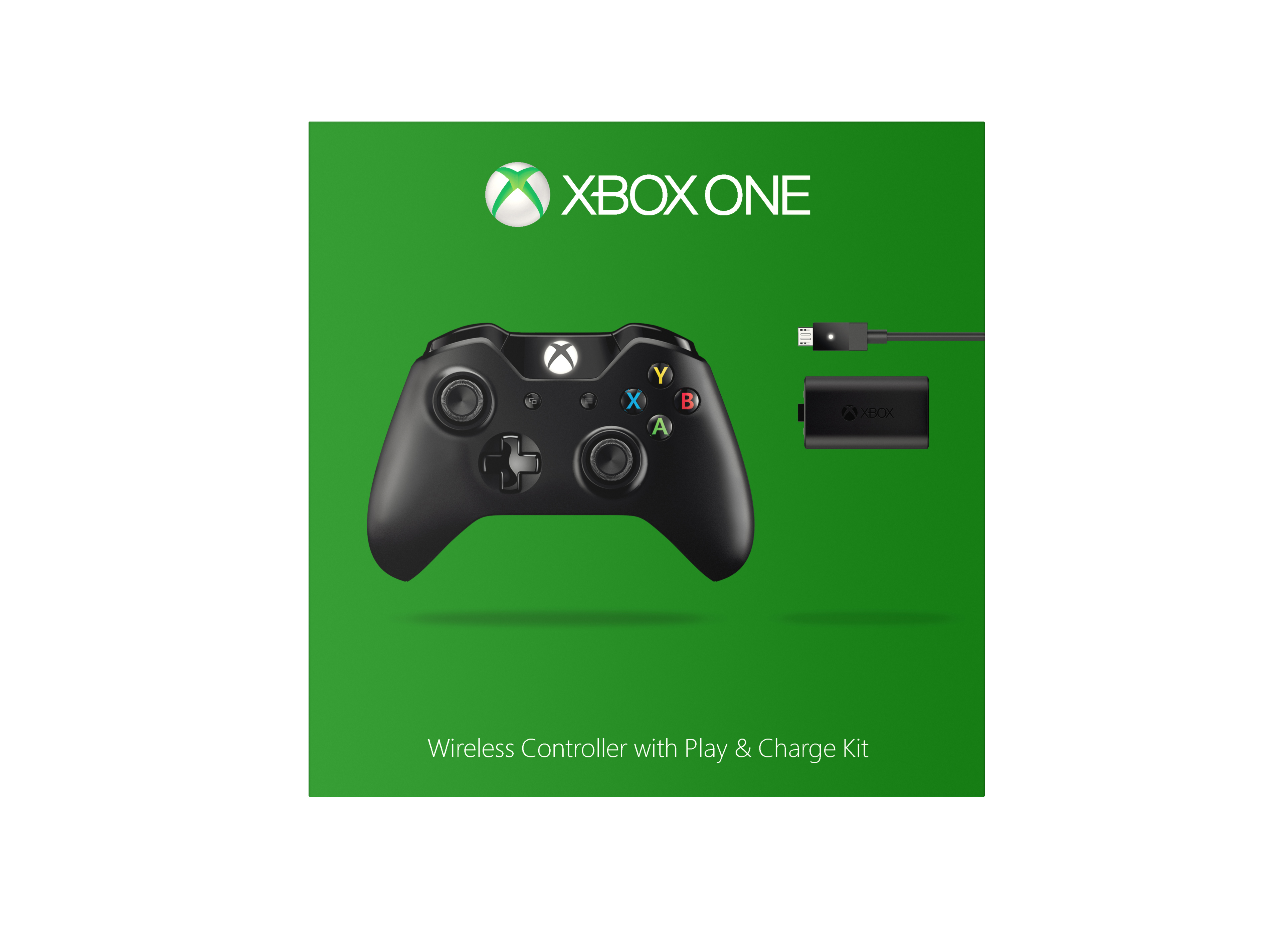 MICROSOFT Xbox One Wireless Controller + Play & Charge Kit Zubehörpaket Schwarz für Xbox One