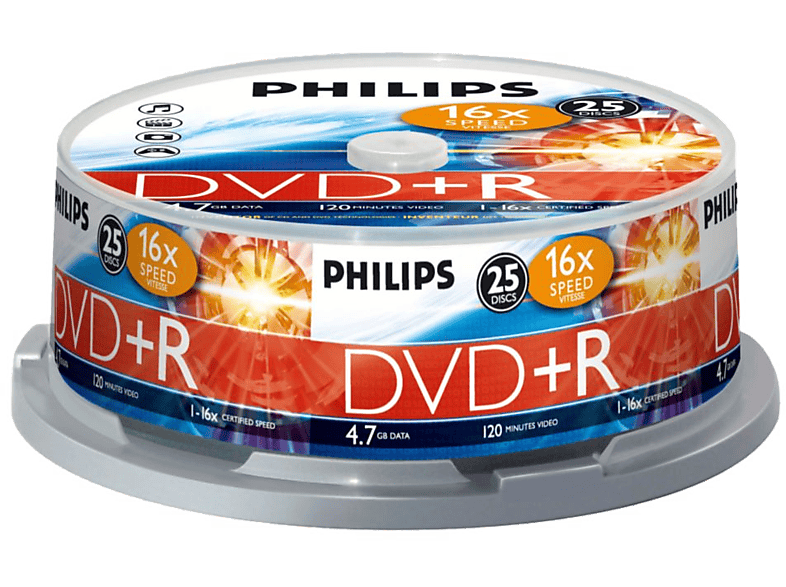 PHILIPS Pack 25 DVD+R 4.7 GB 16 x (DR4S6B25F/00 )