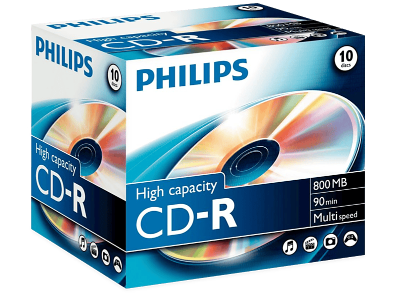 PHILIPS 10 Pack CD-R 800 MB 52 x (CR8D8NJ10/00)