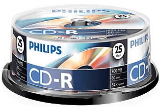 PHILIPS Pack 25 CD-R 700 MB 52 x (CR7D5NB25/00)