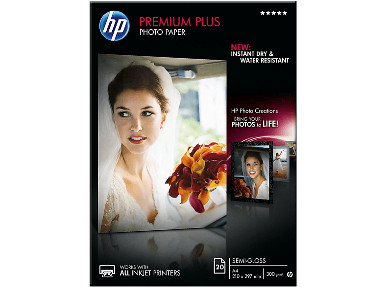 HP Premium Plus Semi-Gloss A4 20 vellen