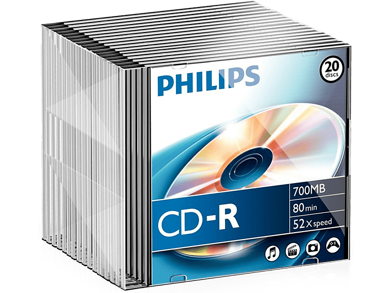 PHILIPS 20 Pack CD-R 700 MB 52 x (CR7D5NS20/00)