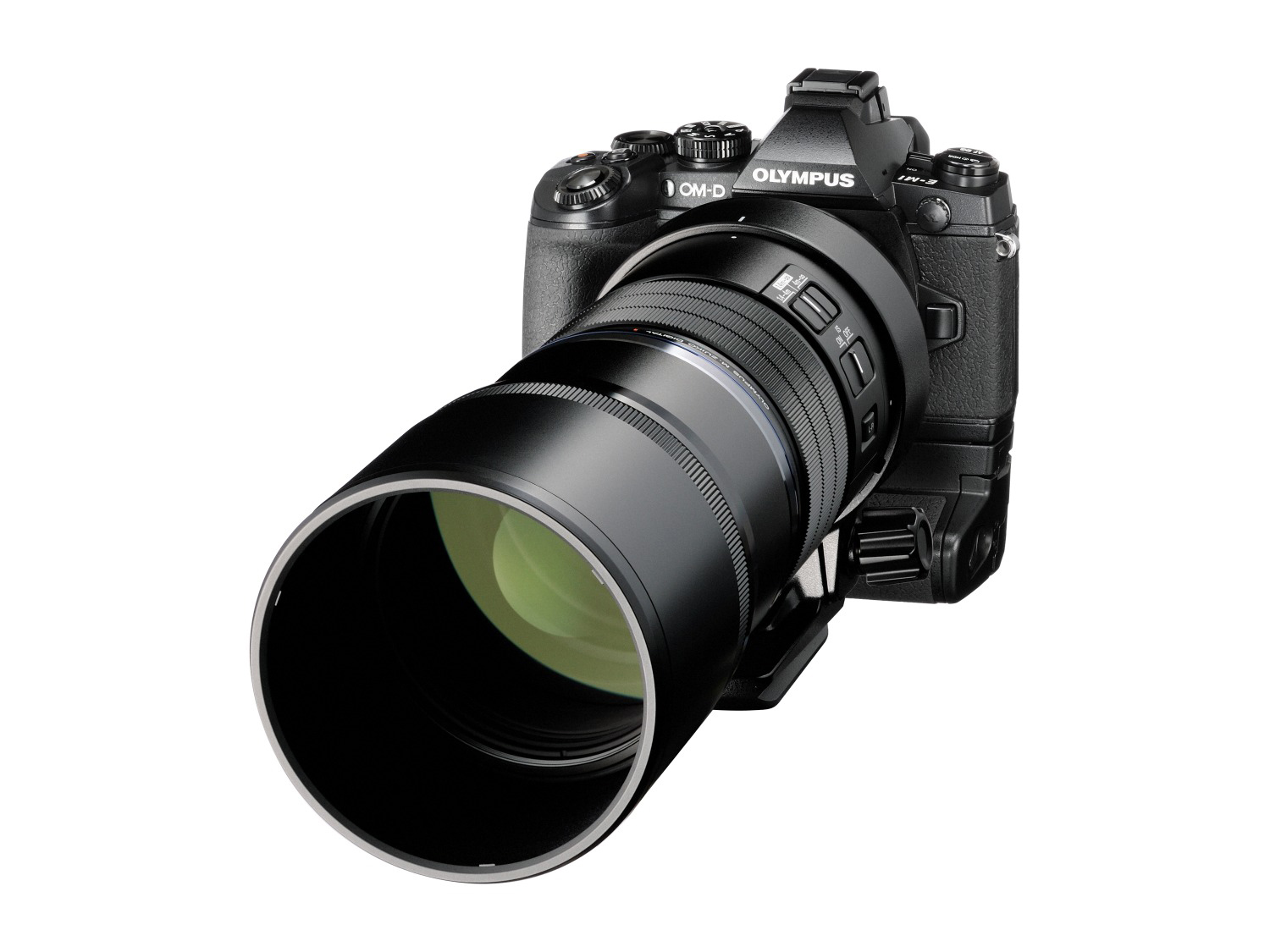 OLYMPUS M.ZUIKO DIGITAL ED 300 mm - 300 mm 1:4.0 IS (Objektiv für Micro-Four-Thirds, Schwarz)