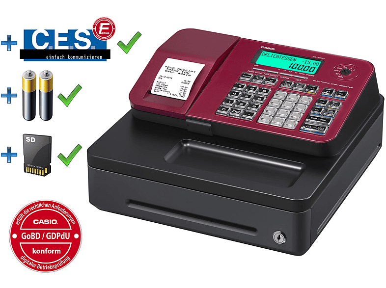 CASIO SE-S100SB-RD und Registrierkasse Fiskalsoftware