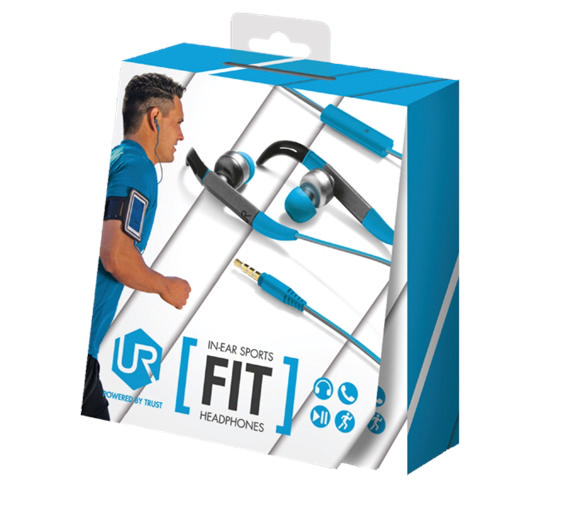 TRUST URBAN Urban 20321 Fıt Kulakiçi Spor Kulaklığı-Mavi
