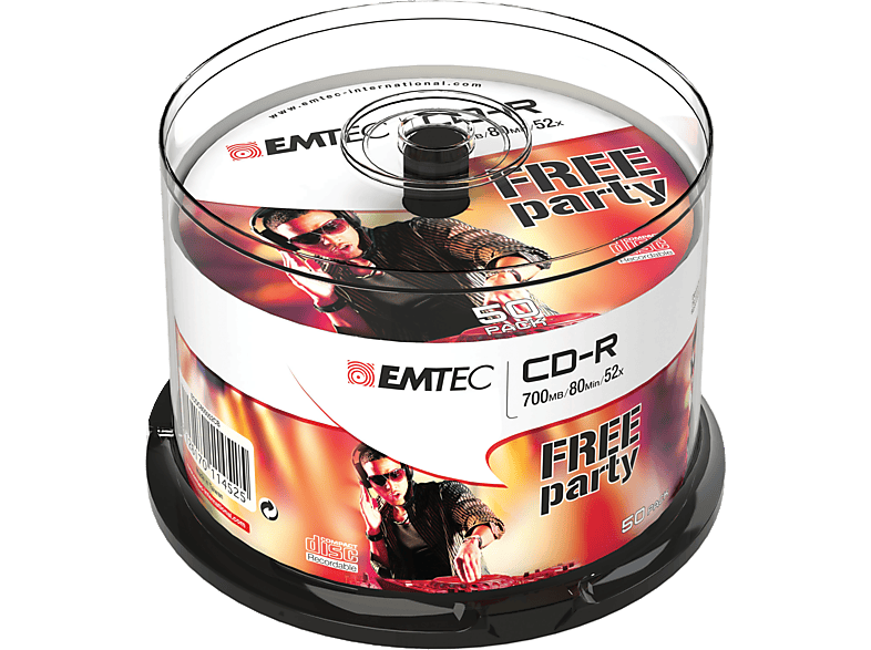 EMTEC Pack 50 CD-R Cakebox 700 MB 52X (ECOC805052CB)